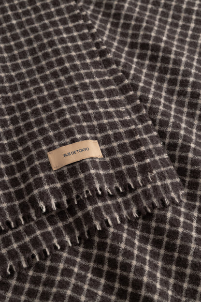 Rue de Tokyo - Aria Checked Scarf, Brown