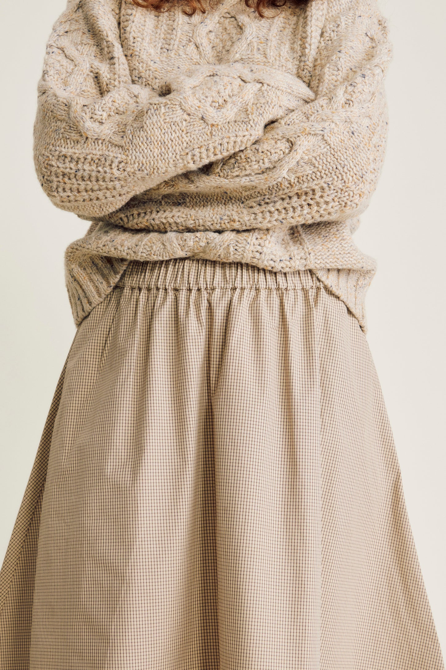 Nué Notes - Smith Skirt, Caramel Check