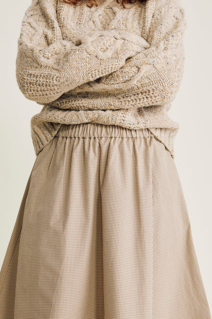 Nué Notes - Smith Skirt, Caramel Check