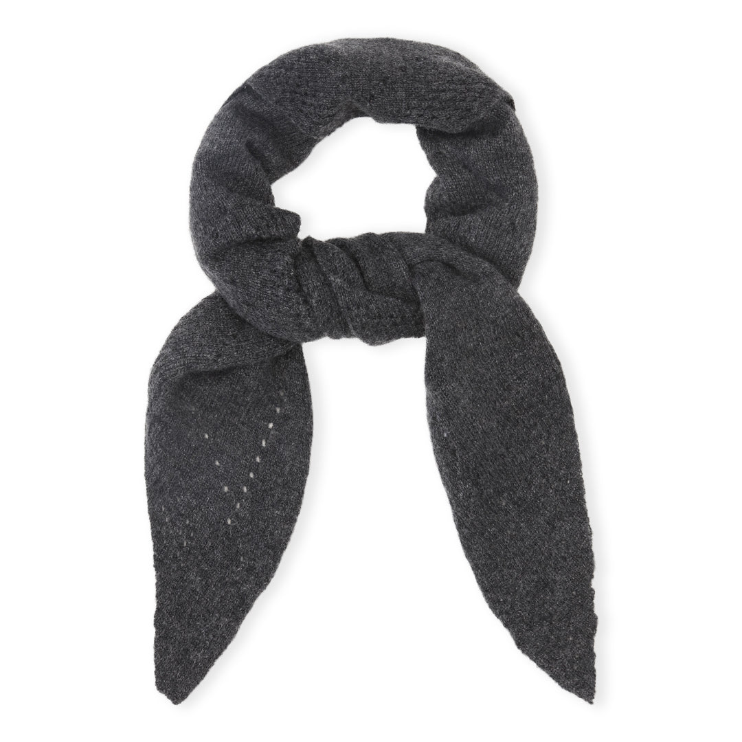 Beta Studios - Nilo Medium Triangle Scarf, Dark Grey Melange