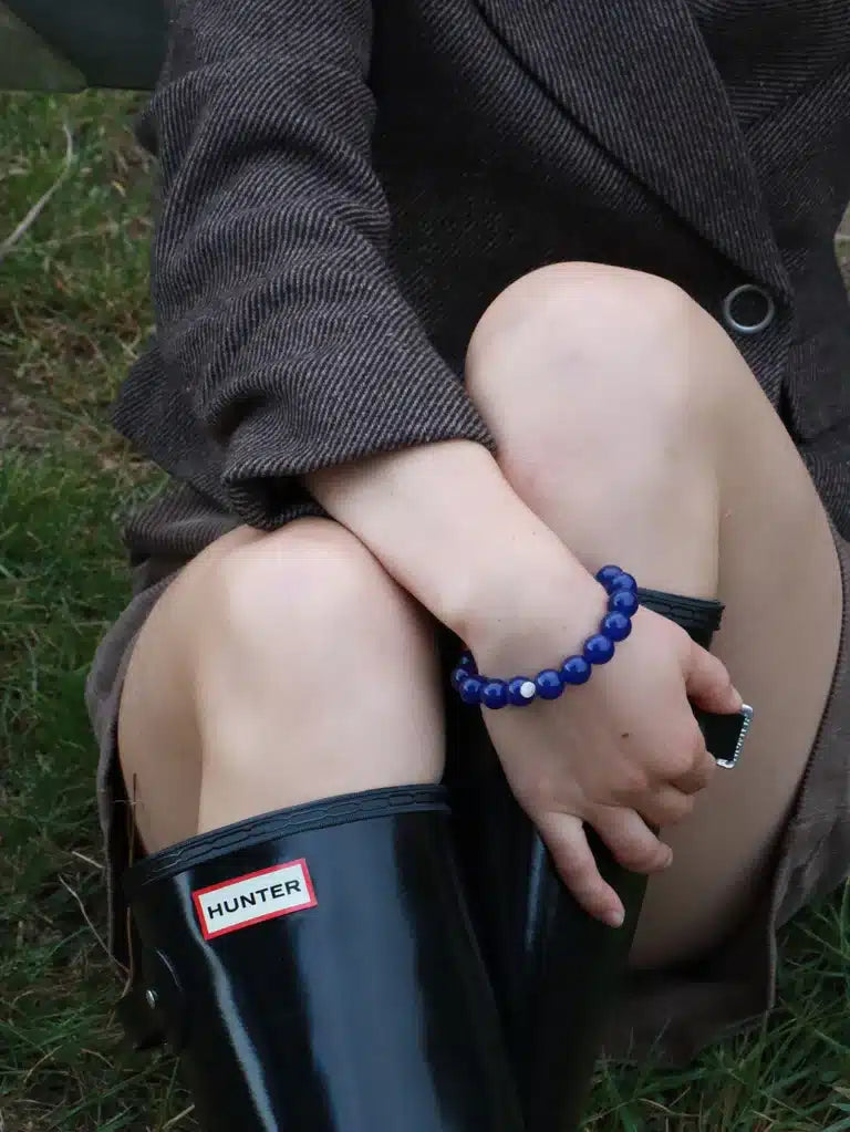 Soï - Chunky Lapis Lazuli Stretch Armbånd