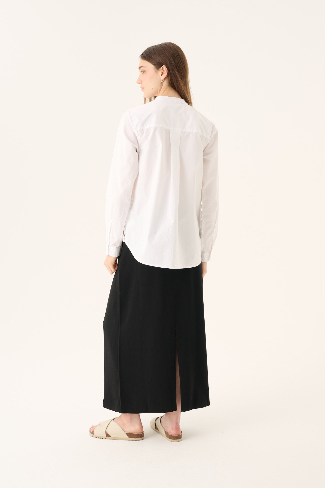 Rue de Tokyo - Sofie Organic Garment Dyed Poplin Shirt, White