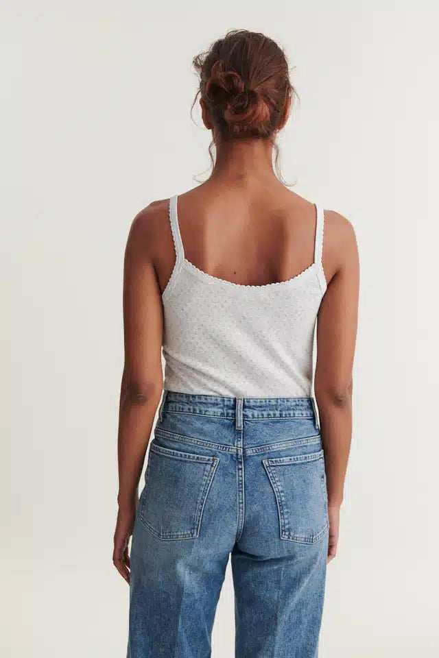 Basic Apparel - Arense Strap Top, Light Grey Mel.