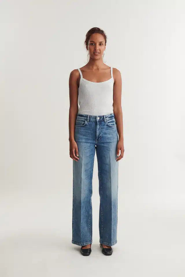 Basic Apparel - Arense Strap Top, Light Grey Mel.