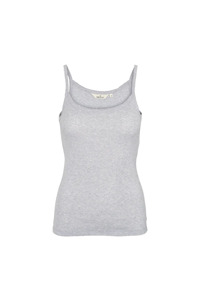 Basic Apparel - Arense Strap Top, Light Grey Mel.