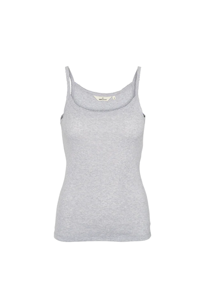 Basic Apparel - Arense Strap Top, Light Grey Mel.