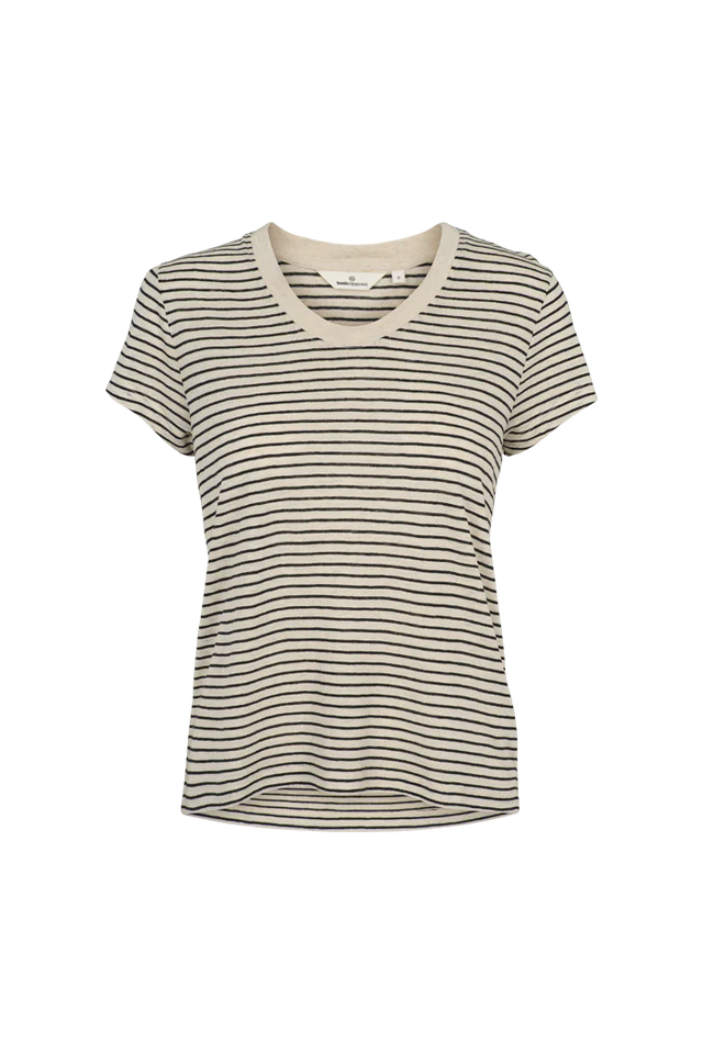 Basic Apparel - Ashly SS Tee, Birch/Black