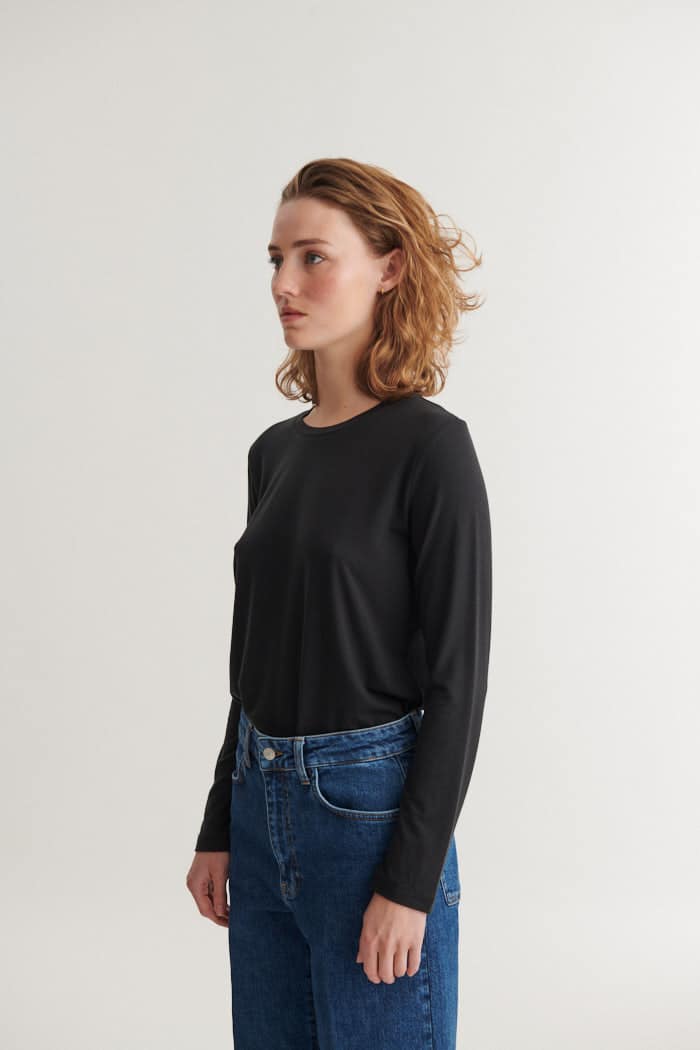 Basic Apparel - Jolanda LS Tee, Black