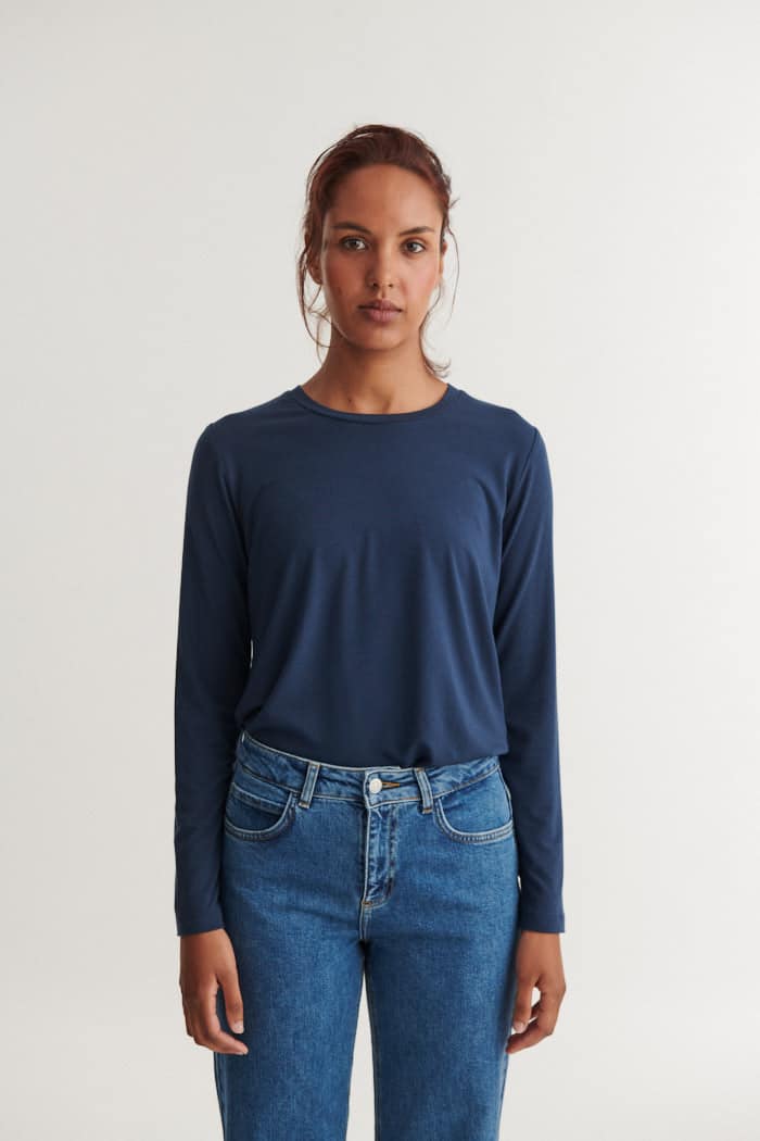 Basic Apparel - Jolanda LS Tee, Navy