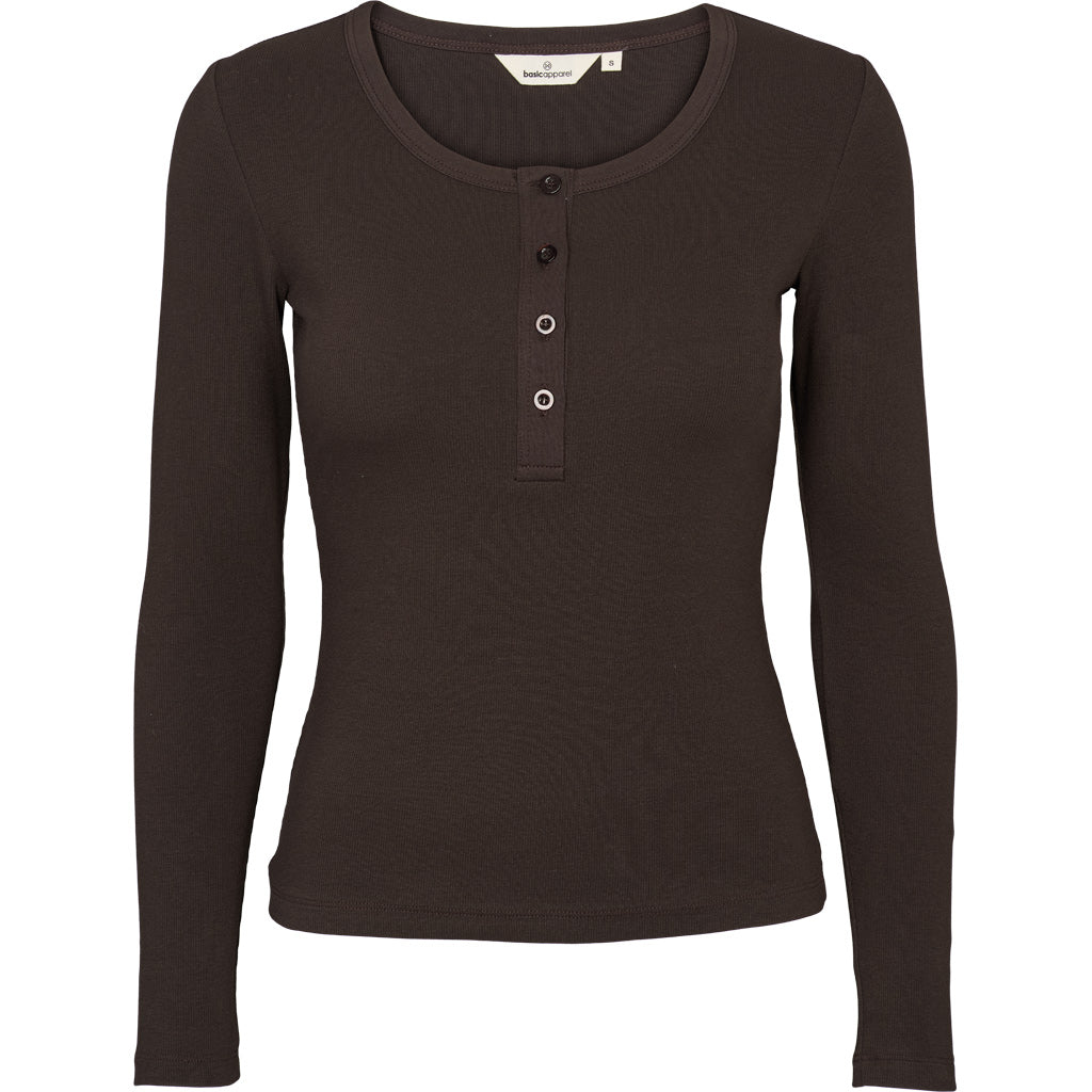 Basic Apparel - Ludmilla LS Granddad, Chocolate torte