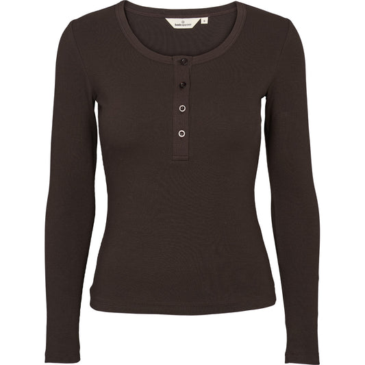 Basic Apparel - Ludmilla LS Granddad, Chocolate torte