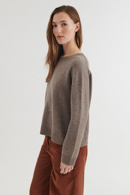 Basic Apparel - Liz O-Neck Sweater, Portobella