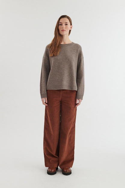 Basic Apparel - Liz O-Neck Sweater, Portobella