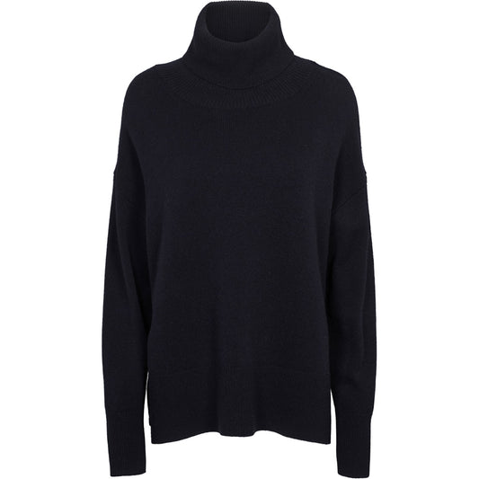 Basic Apparel - Liz T-Neck Sweater, Navy