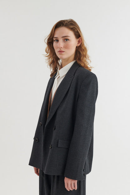 Basic Apparel - Radi Blazer, Blackened Pearl/Black