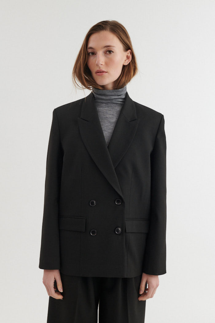 Basic Apparel - Radi Blazer, Blackened Pearl/Black