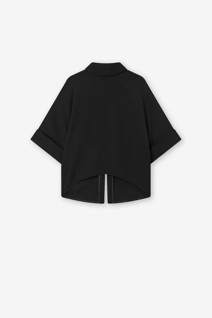 MKDT - Bailee Crepe Georgette Blouse, Black
