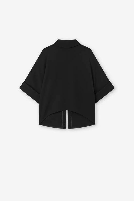 MKDT - Bailee Crepe Georgette Blouse, Black