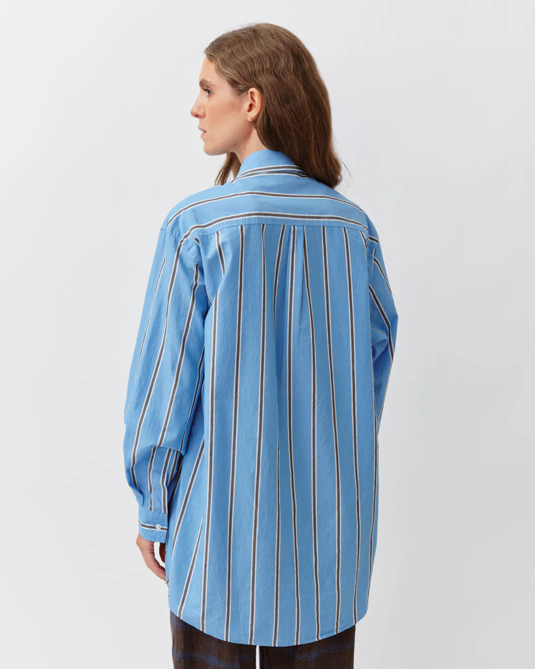 Diega - Camela Shirt, Blue/Chocolate