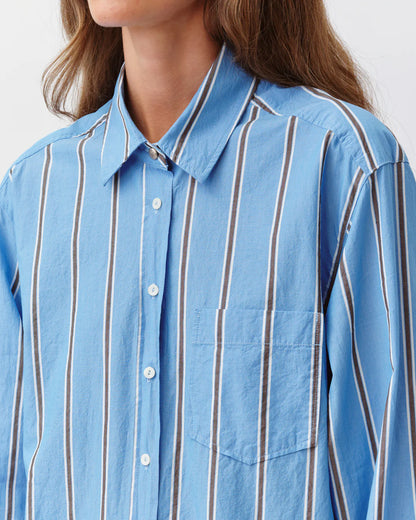 Diega - Camela Shirt, Blue/Chocolate