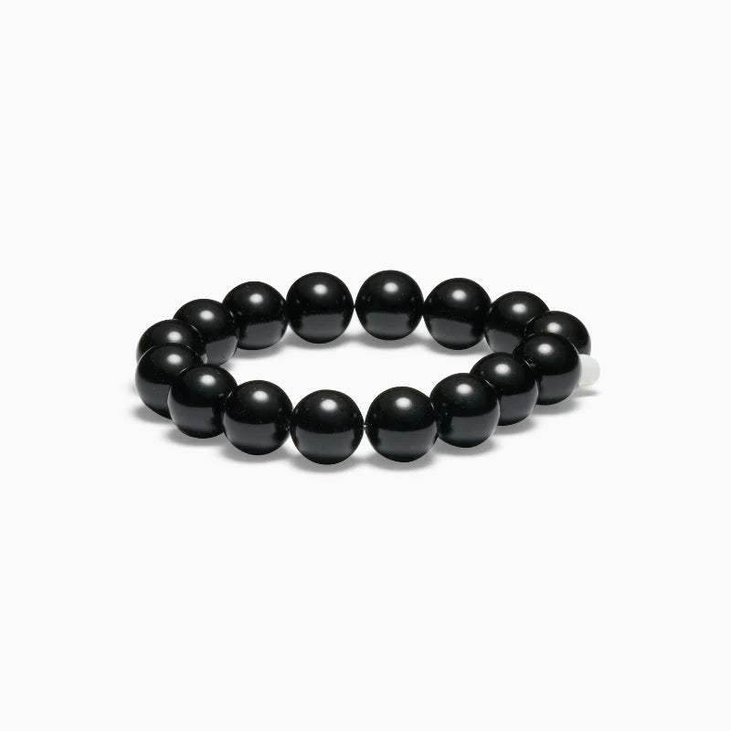 Soï - Chunky Black Onyx Stretch Armbånd