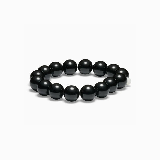 Soï - Chunky Black Onyx Stretch Armbånd