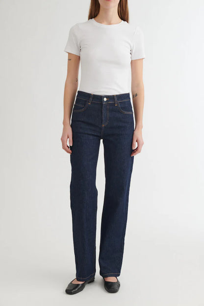 Basic Apparel - Elisa Rinse Wash Jeans, Raw Denim