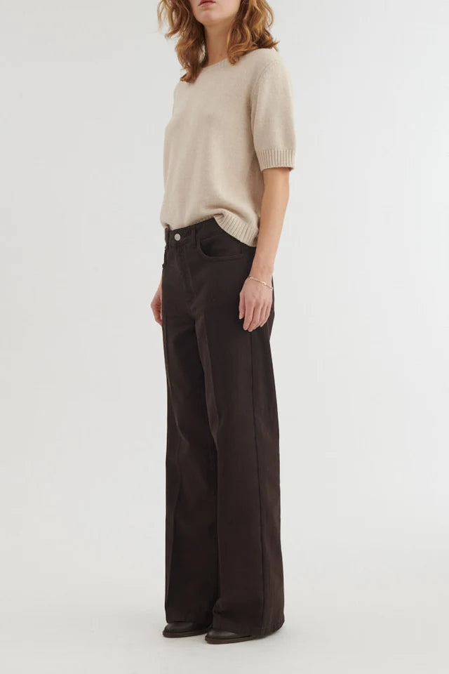 Basic Apperal - Enya Brown Jeans, Chocolate Torte