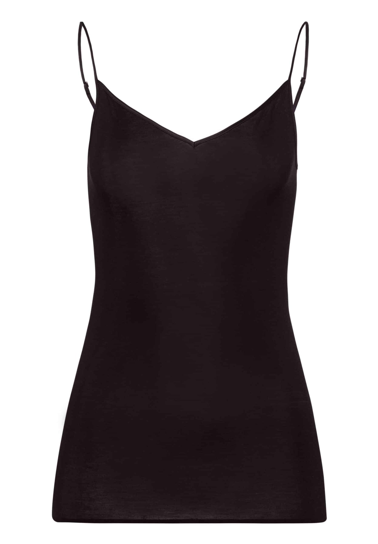 Hanro - Spaghetti Top Cotton, Black