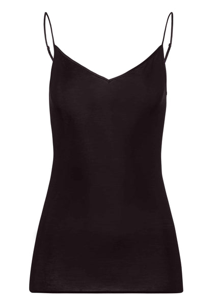 Hanro - Spaghetti Top Cotton, Black