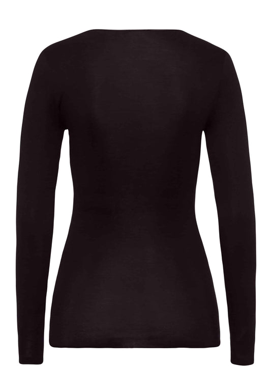 Hanro - Long Sleeve Shirt Cotton, Black