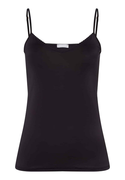 Hanro - Spaghetti Top Satin Deluxe, Black