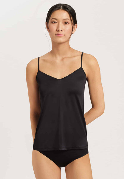 Hanro - Spaghetti Top Satin Deluxe, Black