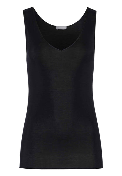 Hanro - V-Neck Tank Cotton, Black