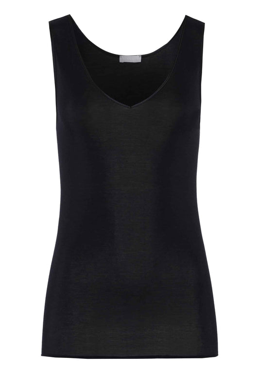 Hanro - V-Neck Tank Cotton, Black