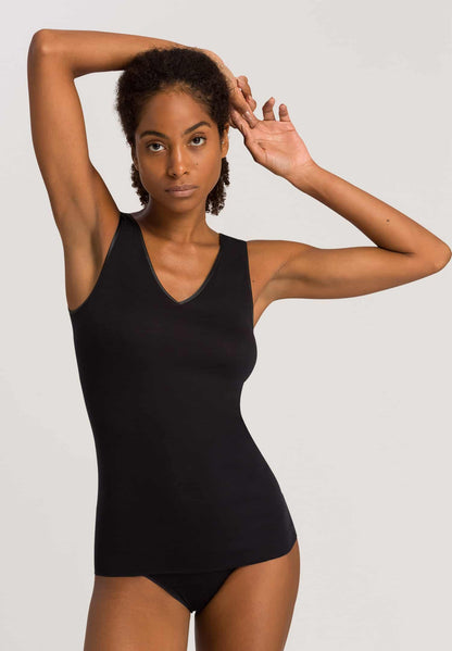 Hanro - V-Neck Tank Cotton, Black