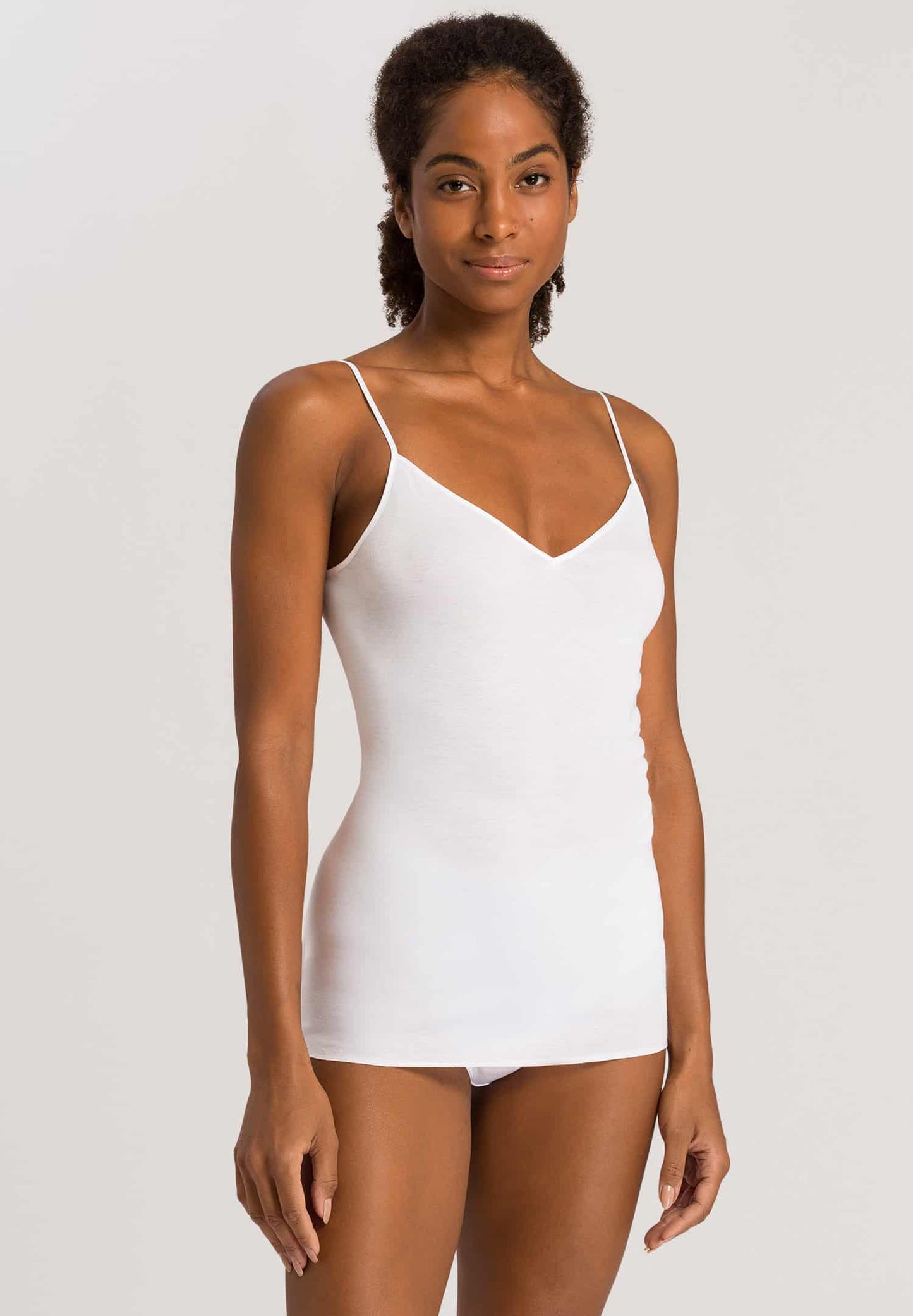 Hanro - Spaghetti Top Cotton, White