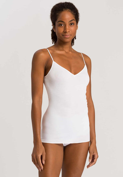 Hanro - Spaghetti Top Cotton, White