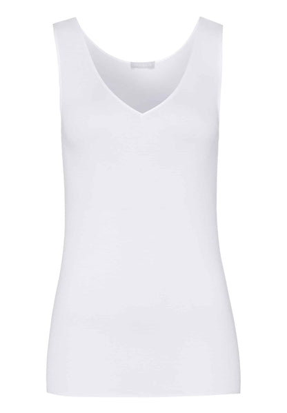 Hanro - V-Neck Tank Cotton, White
