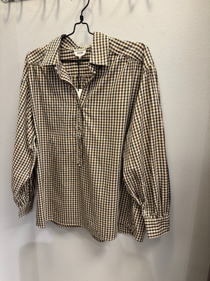 Diega - Calbiza Shirt, Kaki/Ecru/Blue