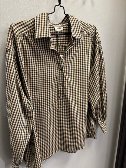 Diega - Calbiza Shirt, Kaki/Ecru/Blue