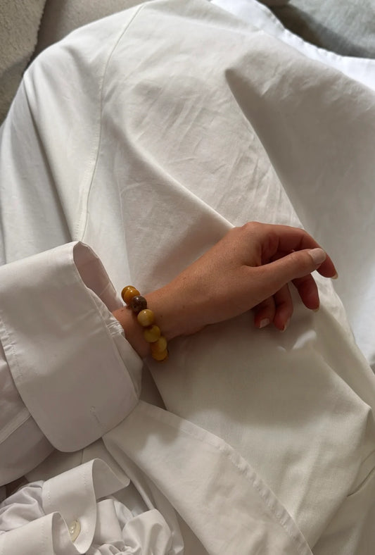 Soï - Chunky Orange Aventurin Stretch Armbånd