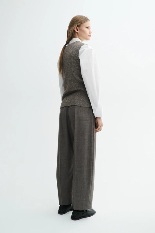 MKDT - Kiera Silk Yak Slipover, Brown Melange