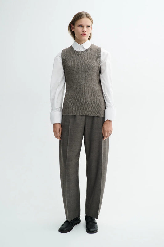 MKDT - Kiera Silk Yak Slipover, Brown Melange