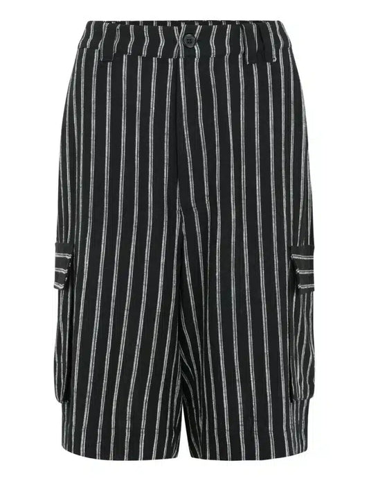 Esmé Studios - ESKasia Shorts, Black Pinstripe