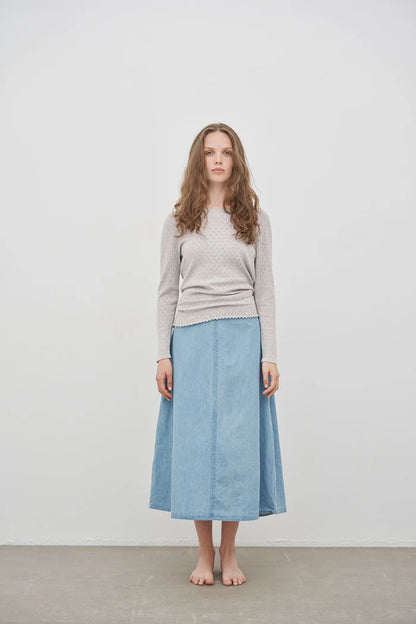 Care by me - Joy A-Skirt, Light Blue Denim