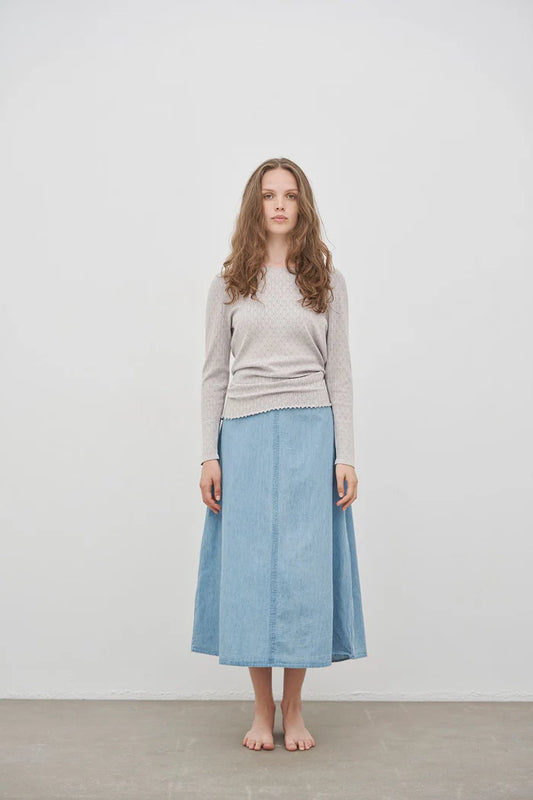 Care by me - Joy A-Skirt, Light Blue Denim