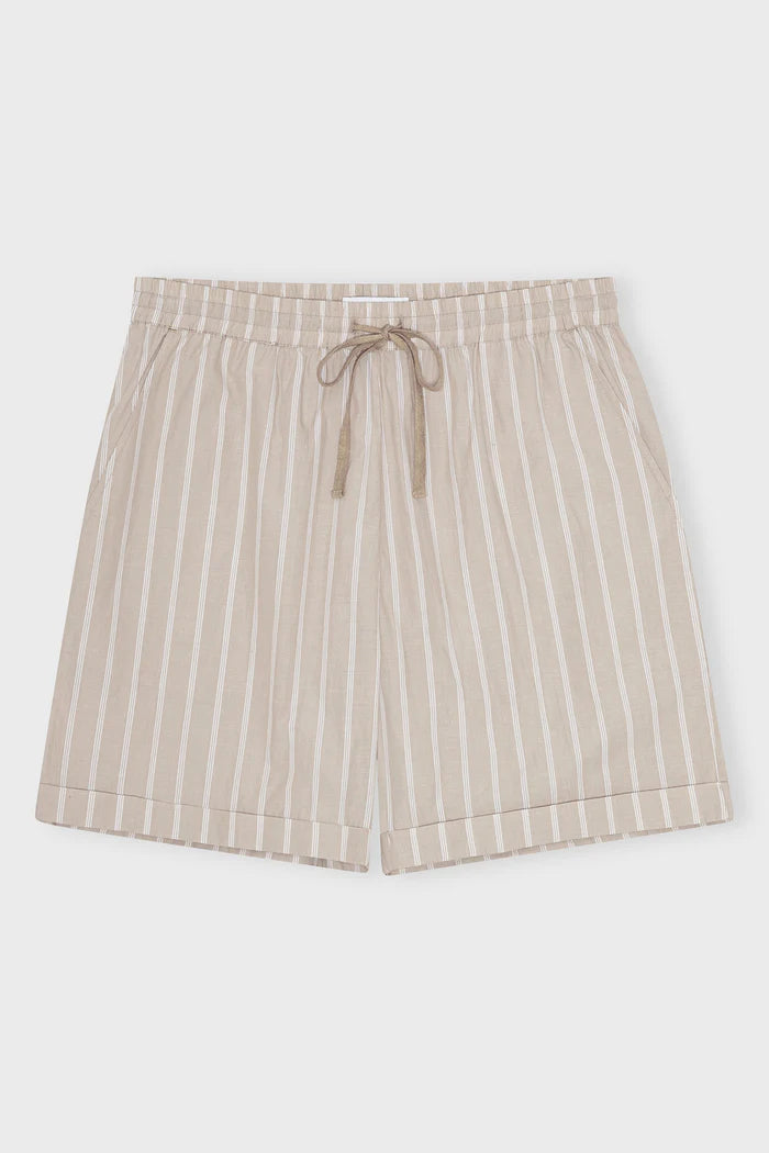 Care by me - Laura Shorts, Sand/Pure White Stripe