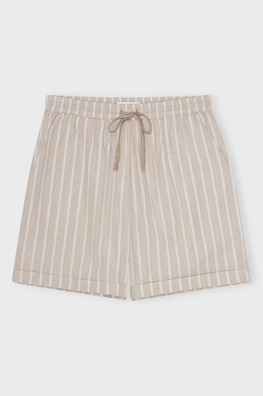 Care by me - Laura Shorts, Sand/Pure White Stripe