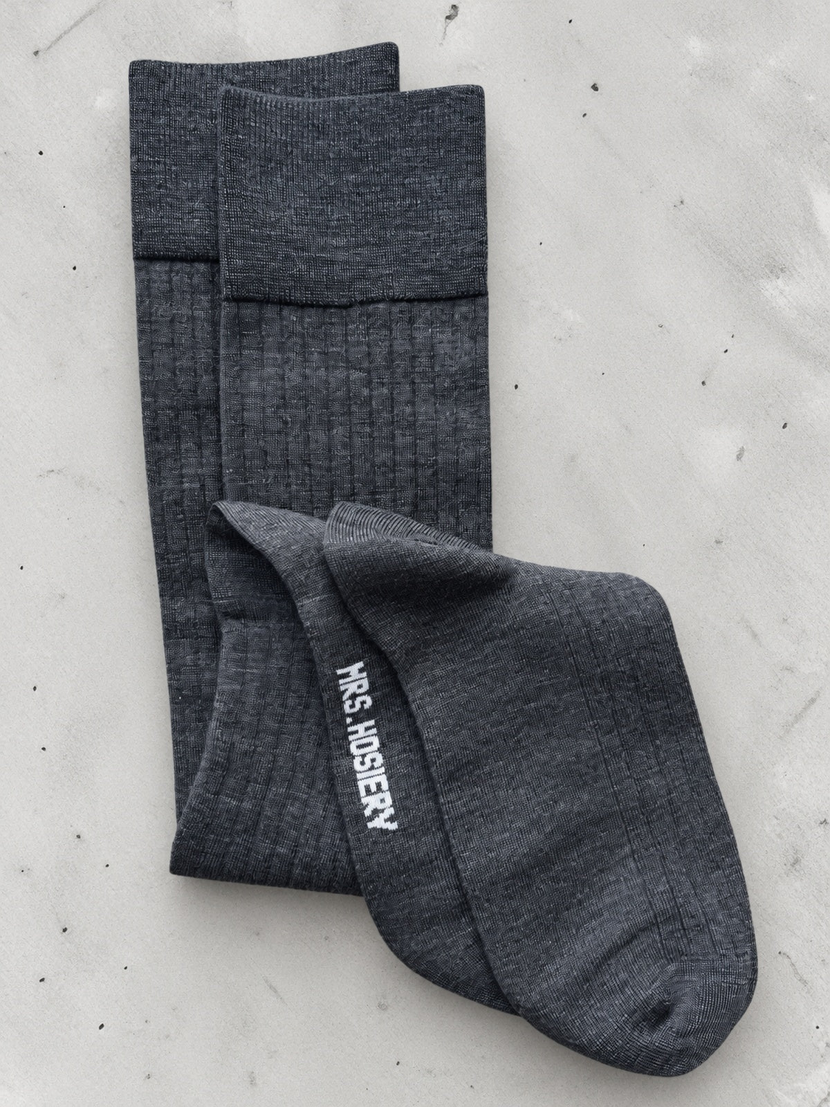 Mrs. Hosiery - Mrs Merino Knee-High, Dark Grey